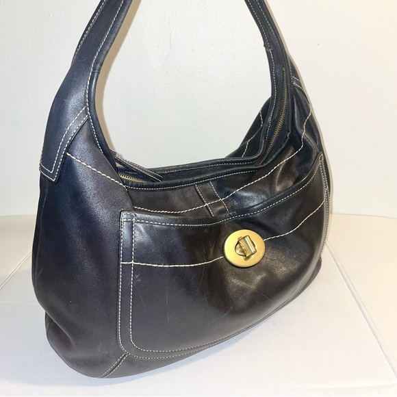 Coach Ergo Legacy Black Leather Shoulder Bag - Picture 2 of 11